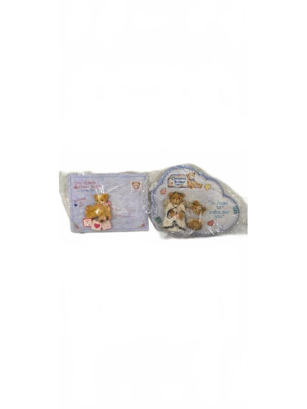 Vintage Cherished Teddies Vintage Lapel Pins Set - Love Letters and Angel Bear
